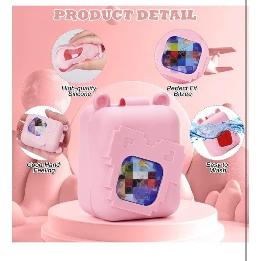 Silicone Case for Bitzee Magicals Interactive Toy Digital Pet and Case, Pink